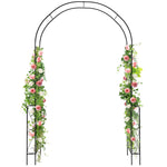 7.9 FT Metal Garden Arch Pergola Arbor Wedding Archway Backdrop Stand for Climbing Plants Yard Lawn Decor