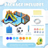 Inflatable Water Slide Bounce House 7-in-1 Water Soccer Giant Waterslide Park with Splash Pool & Climbing Wall without Blower