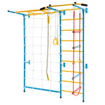 7-in-1 Kids Indoor Gym Playground Swedish Ladder Wall Set Toddler Climbing Toys with Pull-up Bar & Gymnastic Rings