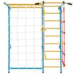 7-in-1 Kids Indoor Gym Playground Swedish Ladder Wall Set Toddler Climbing Toys with Pull-up Bar & Gymnastic Rings