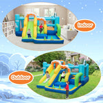 7-in-1 Kids Inflatable Bounce House Bouncy Castle Ice Cream Theme  Multi-play Jumping House with Slide, Large Ball Pit & Pitching Game