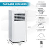 8000 BTU Portable Air Conditioner 4-in-1 AC Unit Cooling Fan Dehumidifier with Sleep Mode Remote Control & Window Kit Child Lock