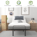 8" Twin XL Adjustable Bed Mattress 3D Cutting Convoluted Foam Mattress Gel Infused & Punched Bamboo Charcoal Memory Foam Mattress