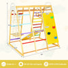 8-in-1 Wooden Montessori Climbing Toys Indoor Jungle Gym with Slide, Gymnastic Rings, Toddler Playground Climber Climber