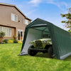 8' x 14' Heavy Duty Enclosed Carport Car Canopy Portable Garage Car Shelter Outdoor Storage Tent with Sidewalls & Waterproof Ripstop Cover