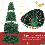 9Ft Hinged Douglas Artificial Christmas Tree 3594 Branch Tips with Foldable Solid Metal Stand