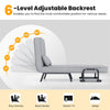 Convertible Chair Bed Sleeper Chair 4-in-1 Folding Sofa Bed Leisure Recliner Chaise Lounge with 6-Position Adjustable Backrest & Pillow
