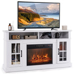 58" Electric Fireplace TV Stand for TVs up to 65", Modern Media Console with 23" Fireplace Insert & Remote Control