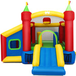 Inflatable Bounce House 7-in-1 Kids Slide Jumping Castle Bouncy House with Football Playing 100 Ocean Balls