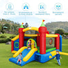 Inflatable Bounce House 7-in-1 Kids Slide Jumping Castle Bouncy House with Football Playing 100 Ocean Balls