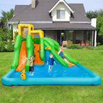 Inflatable Water Park Bounce House 6 in 1 Kids Jumping Double Slide Bouncer with 480W Air Blower