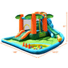 Inflatable Water Slide Tropical Castle Bounce House Mega Water Park Splash Pool Ball Pit Combo with Jumping Area & 735W Blower