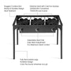 225,000 BTU Camping Stove Portable 3 Burner Propane Stove Outdoor Cooker with Detachable Legs & 0-20 PSI Regulator