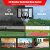 Outdoor Portable Basketball Hoop Height Adjustable Basketball Goal System with 44" Shatterproof Backboard & Wheels