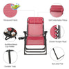 Bestoutdor Zero Gravity Chair Reclining Lawn Chair Patio Folding Chair with Cup Holder & Adjustable Detachable Headrest