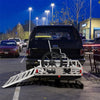 Aluminum Cargo Carrier 50" x 29.5" Hitch Mounted Wheelchair Mobility Scooter Carrier 500 lbs Medical Lift Rack with Ramp
