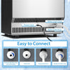 Commercial Ice Maker 110LBS/24H Freestanding Built-in Stainless Steel Portable Ice Maker Machine with Ice Scoop & Drain Inlet Hose