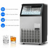 Commercial Ice Maker 110LBS/24H Freestanding Built-in Stainless Steel Portable Ice Maker Machine with Ice Scoop & Drain Inlet Hose