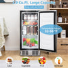 115 Cans Compact Beverage Refrigerator Freestanding Undercounter Beverage Cooler 2.9 Cu.ft Mini Beer Fridge with & Stainless Steel Door