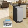 Compact Refrigerator 2.9 Cu.ft Freestanding Undercounter Fridge with Adjustable Thermostat & Stainless Steel Door