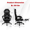 E-Sports Gaming Chair Ergonomic Racing Style Office Computer Chair Height Adjustable Reclining Video Game Chair with Lumbar Support & Footrest