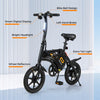 Electric Bike for Adults 14” Folding Electric Bicycle 350W Motor Mini Commuter E-Bike with Adjustable Saddle Height & Cruise Control