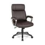 Ergonomic Executive Office Chair PU Leather Desk Chair High Back Swivel Computer Task Chair with Lumbar Support Padded Armrests & Wheels