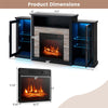 Fireplace TV Stand Mantel for TVs up to 65" with 18" Electric Fireplace, 16-Color LED Lights, Remote & Smart APP Control