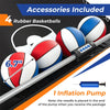 Foldable Basketball Arcade Game Indoor Double Shot Electronic Basketball Game 2 Player 8 Game Options with 4 Balls & Inflation Pump