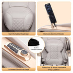 Full Body Massage Chair Zero Gravity SL Track Shiatsu Massage Recliner Chair with Waist Heating, Airbag Massage, Remote Control & Wireless Speaker