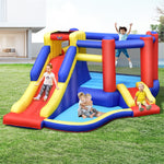 Inflatable Bounce House Kids Jumping Castle Bouncy House with Double Slides & Climbing Wall for Toddlers Backyard Birthday Gifts