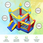 Inflatable Bounce House Slide Jumping Castle Ball Pit Tunnel Bouncy House for Kids Indoor Outdoor Party Family Fun with 480W Blower