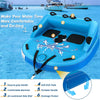 Inflatable Towable Tube for Boating, 1-2 Person Water Sports Towable Sofa Style Pull Boat Tube with Drainage & Dual Tow Points