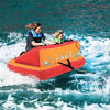 Inflatable Towable Tube for Boating, 1-2 Person Water Sports Towable Sofa Style Pull Boat Tube with Drainage & Dual Tow Points