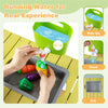 Kids Mud Kitchen Set Wooden Pretend Play Kitchen Toy Kitchen Set with Removable Sink, Real Water Box & Faucet
