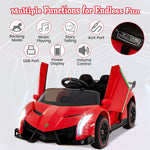 Kids Ride on Car 12V Licensed Lamborghini Battery Powered 4WD Sports Car Electric Vehicle with Remote Control & LED Lights