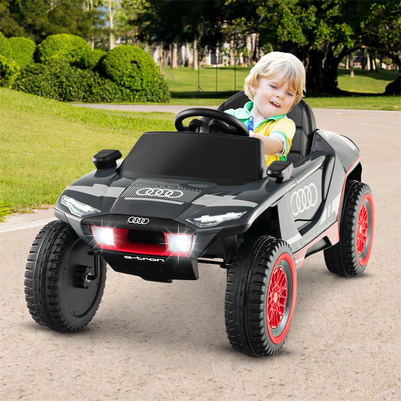Kids Ride On Car 12V Licensed Audi E-Tron Racing Car Electric Vehicle with Remote Control & LED Lights