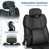 Kneading Massage Executive Office Chair Faux Leather Swivel Computer Desk Chair with Adjustable Headrest Lumbar Support Flip-up Armrests & Remote