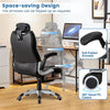 Kneading Massage Executive Office Chair Faux Leather Swivel Computer Desk Chair with Adjustable Headrest Lumbar Support Flip-up Armrests & Remote