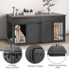 Large Double Dog Crate Furniture 72" Indoor Dog Kennel with Removable Room Divider, 2 Drawers & Doors for Medium Large Dogs