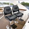 Low Back Boat Seats 2 Pack Folding Fishing Boat Seats Captain Bucket Seats with Stainless Steel Screws & Aluminum Hinges