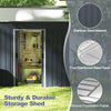 Metal Storage Shed 3.6' x 7.1' Garden Shed Tool House with Floor Base & Lockable Door for Outdoor Patio Backyard Lawn