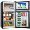 2 Door Mini Fridge 3.2 Cu.Ft. Compact Refrigerator with Freezer for Bedroom Dorm Apartment Office