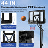 Portable Basketball Hoop 8-10Ft Height Adjustable Basketball Goal Stand System for Outdoor Indoor with 44" Shatterproof Backboard & Weight Bag
