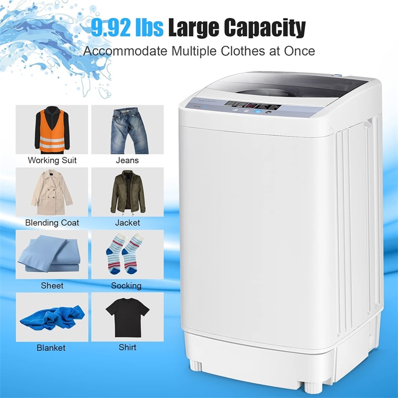 Full-automatic Laundry Wash Machine Washer/spinner W/drain Pump