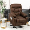 Power Lift Recliner Chair Elderly Electric Lift Sofa Linen Fabric Heated Massage Chair with Adjustable Backrest Footrest & Remote Control