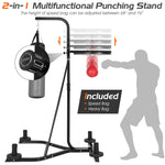 Freestanding Punching Bag Stand Heavy Bag Stand Boxing Sandbag Bracket with Height Adjustable Speed Ball for Adults Home Gym