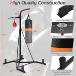 Freestanding Punching Bag Stand Heavy Bag Stand Boxing Sandbag Bracket with Height Adjustable Speed Ball for Adults Home Gym