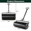 Lawn Roller Push/Tow-Behind Lawn Roller 30 Gallon Water Sand Filled Sod Drum Roller with Detachable Handle for Garden Yard Park Farm