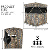 See Through Hunting Blind 3 Person Pop Up Ground Blind Camo Deer Hunting Tent with Slide Window, Hub System & Carrying Bag